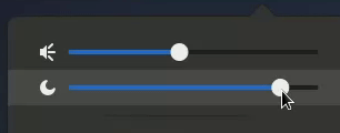 The slider slowly slides to the clicked position